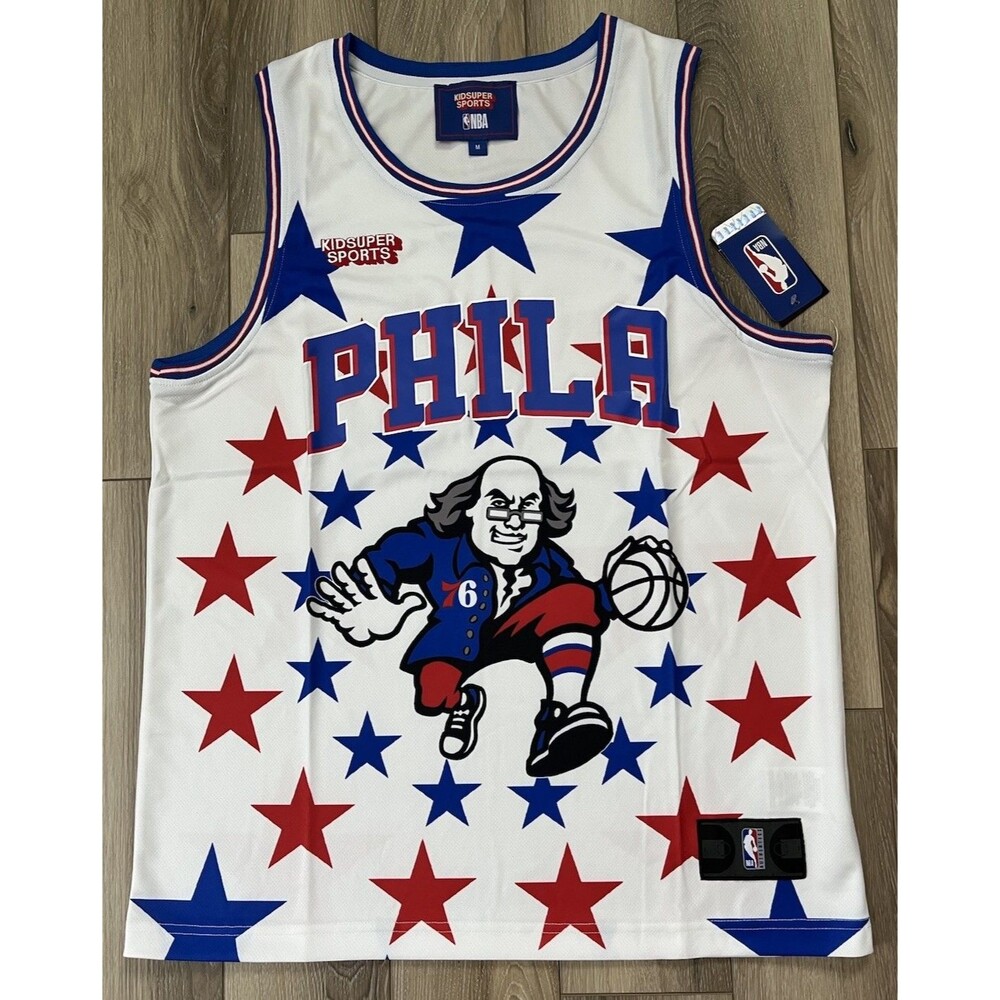 Philadelphia 76ers Hometown Jersey NBA KidSuper Studios Mens Sz Medium NWT - Picture 2 of 9